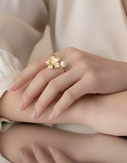 Elyra Bloom Pearl Ring