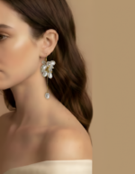 elegant pearl cluster earrings for women