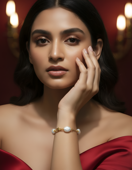 pearl charm bracelet for women