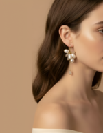 Aurelia Pearl Cluster Earrings - Image 2
