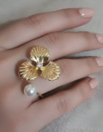Aurielle Floral Pearl Ring - Image 4