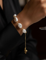 Elira Handmade Flamingo Pearl Bracelet | Anti Tarnish - Image 2