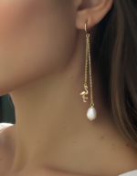 Orlina Handmade Flamingo Drop Earrings | Anti Tarnish - Image 2