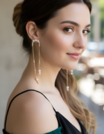 Elowen Handmade Pearl Chain Earrings | Anti Tarnish