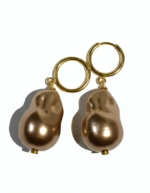 Organic Gold Tone Drop Earrings for women