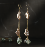 pearl chain party wear drop earrings for women