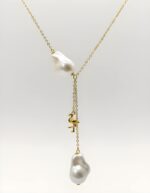 Handmade Baroque Pearl Lariat | Anti-Tarnish - Image 4