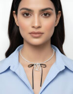 Handmade Pearl Bow Choker | Anti-Tarnish - Image 2