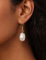 Aurelia Baroque Pearl Hook Earrings | Handmade Anti Tarnish - Image 4
