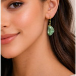 Verdelle Sculpted Pearl Drop Earrings | Handmade Anti Tarnish