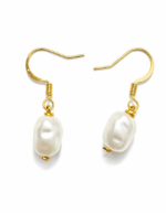 Aurelia Baroque Pearl Hook Earrings | Handmade Anti Tarnish - Image 3