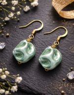 Verdelle Sculpted Pearl Drop Earrings | Handmade Anti Tarnish - Image 4