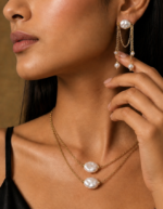 Celestia Layered Baroque Pearl Jewellery Set | Handmade Anti Tarnish - Image 3