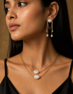 Celestia Layered Baroque Pearl Jewellery Set | Handmade Anti Tarnish - Image 4