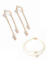 Elara Pearl Chain Jewellery Set | Handmade Anti Tarnish - Image 3
