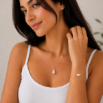 Lunara Pearl Pendant & Bracelet Set | Handmade Anti Tarnish