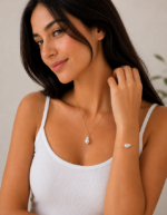 Lunara Pearl Pendant & Bracelet Set | Handmade Anti Tarnish