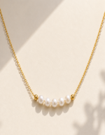 Elaris handmade anti tarnish pearl bar necklace for women