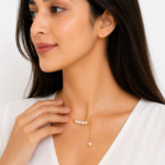 Veloura handmade anti tarnish pearl drop necklace for women